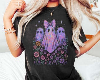 Halloween Boo Neon T-Shirt, Neon Halloween Ghost Shirt, Halloween Ghost Neon Shirt, Halloween Party Shirt, Boo T-Shirt, Ghost Boo Girls Tee