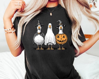 Boo Ghost Goose Shirt, Funny Skeleton Goose Halloween Sweatshirt, Pumpkin Goose Hoodie,Cute Fall Spooky Tee, Fall Funny Tee, Halloween Gift