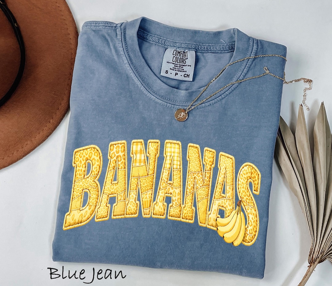 Guu Color Comfort Colors® Faux Patchwork Banana Baseball T-shirt, Funny Banana ...