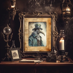 Steampunk Plaque Doctor II Print -Clockwork Gears and Clocks Print- Archival Matte or Satin Finish Prints