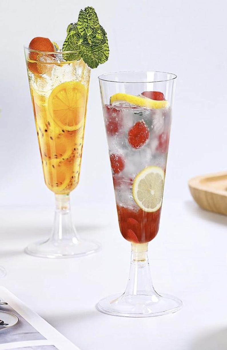Luxury Mimosa Bar Set- Ice Containers, Condiment Holders, Juice Bottles, Champagne Glasses, Signs and Bar tools image 7