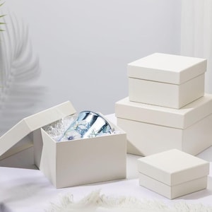 Square Nesting Boxes, Colored Hat Boxes Gift Boxes with Lids – Square Gift Boxes with Covers