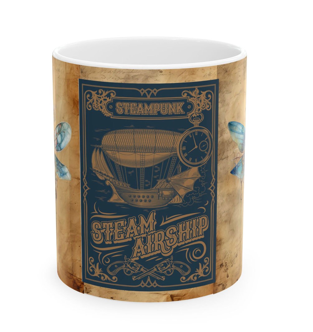 Steampunk Mechanical Dragonflies Steam Airship Coffee Mug Steampunk Coffee  Cup- Steampunk Gift - Etsy