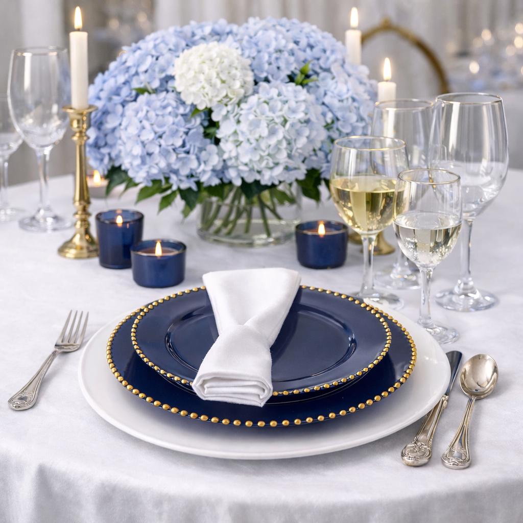 青と金の装飾 陶器ボウル2つセット Blue and Gold Dinnerware Set - Etsy