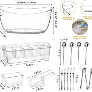 Luxury Mimosa Bar Set- Ice Containers, Condiment Holders, Juice Bottles, Champagne Glasses, Signs and Bar tools image 12