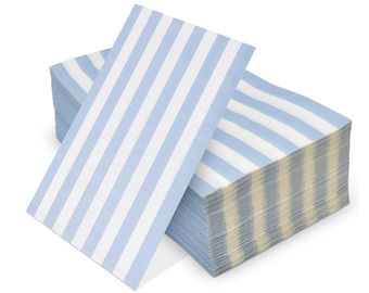 Striped Bathroom Napkins, Disposable Guest Towels, Cloth-Like Paper Hand Towels Decorative, Dinner Napkins, Parties, Weddings Events