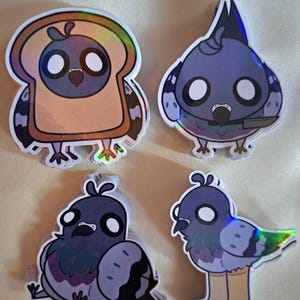 Niedliche Tauben-Aufkleber | Aufkleber | Vogel Aufkleber | Journal Aufkleber | Kawaii Aufkleber | Planer | Sammelalbum | Bullet Journal