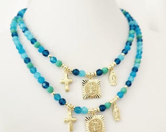 Skapulier Halskette, St. Benedikt Anhänger, katholischer Schmuck