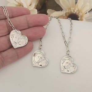 Virgin Mary with Baby Jesus Necklace, Virgin Mary and Jesus , Mother of God Necklace gift for her, Religious Jewelry, woman catholic gift