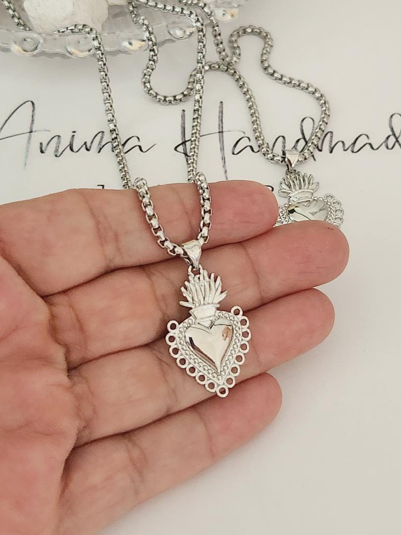 Mexican Silver Heart - Etsy Mexican Silver Heart - Etsy