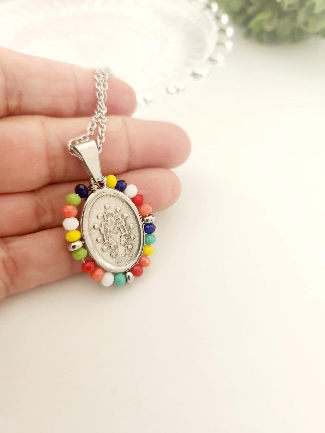 Virgin Mary Pendant Necklace - Gold | Sahira Jewlery main image 0