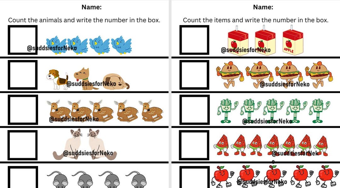 Kindergarten Math Packet adding, Counting, and Patterns - Etsy