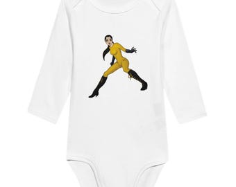 Action Golden A.S.S and logo Classic Baby Long Sleeve Bodysuit