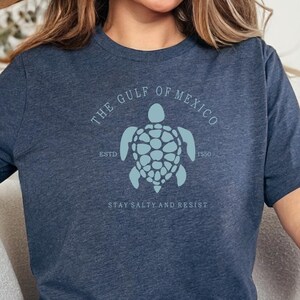 Gulf of Mexico Shirt, Turtle Shirt, Stay Salty And Resist Tee, Activist Shirt, Gift for Mexico Lover, Liberal Gift, Beach Lover Gift