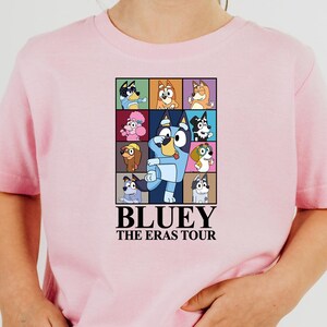 Blue Dog Eras Tour Shirt, Midnights Blue Dog Friends Tee, Blue Family Shirt, Blue Dog Shirt,Bluey Party Gift, Bluey Cartoon Tee,Chilli Shirt
