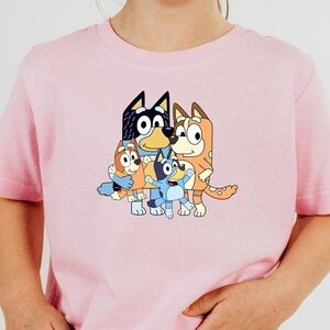 Bluey Friends Shirt, Bluey Party Shirt, Blue Dog Shirt,Bluey Mom Shirt, Bluey Dad Shirt, Bluey Party Gift, Bluey Cartoon Shirt, Disney Shirt