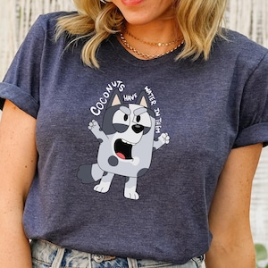 Funny Bluey Muffin Tee, Bluey Friends Shirt, Bluey Party Shirt, Bluey Dad Shirt, Bluey Party Gift, Bluey Cartoon Shirt, Disney Shirt
