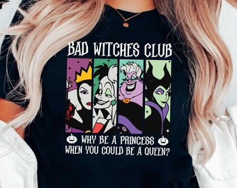 Disney Villains Shirt, Bad Witches Club T-Shirt, Disney Funny Villain Sweatshirt, Disneyworld, Disney Villains Tee ,  Ursula Cruella shirt