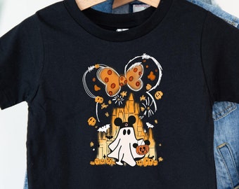 Minnie Ghost Kids Shirt, Disney Castle T-Shirt, Halloween Castle Shirt, Disney Halloween Shirt, Minnie Halloween Shirt, Disney Kids Shirt