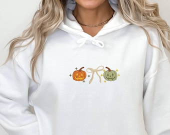 Embroidered Spooky Season Sweatshirt, Halloween Shirt, Fall Sweatshirt, Embroidered Pumpkin Sweatshirt, Spooky Season, Embroidered Ghost