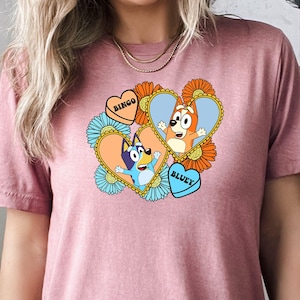 Bluey And Bingo T-shirt, Bluey Family Shirt,Bluey And Chilli Shirt, Bluey Family Tees, Friends Bluey Tee ,Bluey Party Gift,Bluey Cartoon Tee