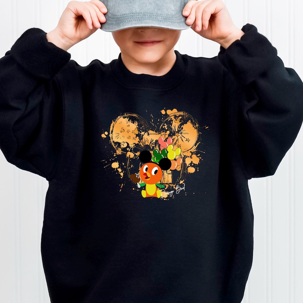 Orange Bird Sweatshirt, Kids Fall Sweatshirt, Disney Sweatshirt, Thanksgiving Sweatshirt, Mickey Mouse Sweatshirt, Autumn Sweatshirt Aurateestyle