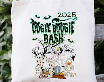 Oogie Boogie Bash Tote Bag, Mickey and Friends, Disney Tote Bag, Goofy Bag, Mickey Mouse, Daisy Duck, Halloween Tote Bag, Kids Treat Bag