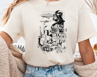 Darth Vader T-shirt, Star Wars Shirt, Retro Vibes Shirt, Storm Trooper Shirt, Star Wars Gift, Disney Trip Shirt, Mandalorian Shirt, Jedi Tee