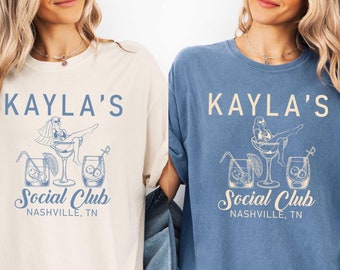 Custom Name Social Club Shirt,, Social Club Tee, Personalized Bride Shirt, The Bach Club Bachelorette Shirt, Comfort Colors