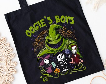 Oogie's Boys Tote Bag, Halloween Tote Bag, Lock Shock Barrel, Nightmare Before Christmas, Ghost Tote Bag, Disney Tote Bag, Halloween Gift