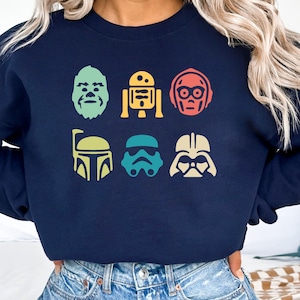 Star Wars Sweatshirt, Chewbacca Sweatshirt, Darth Vader Sweatshirt, Storm Trooper Sweatshirt, R2D2 Sweatshirt, Mandalorian Gift