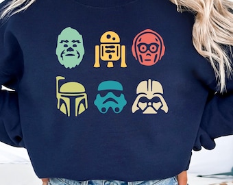 Star Wars Sweatshirt, Chewbacca Sweatshirt, Darth Vader Sweatshirt, Storm Trooper Sweatshirt, R2D2 Sweatshirt, Mandalorian Gift