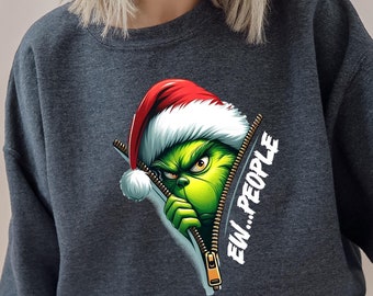 Ew People Sweatshirt, Funny Christmas Shirt, Family Christmas Movie Shirt, Best Christmas Gift Ideas, Merry Grinchmas, Christmas Party Shirt