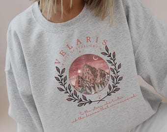Velaris Sweatshirt, ACOTAR Inspired Sweatshirt, Bookish Sweatshirt, Reading Inspiration, Fantasy Bookish Clothing, City Of Starlight
