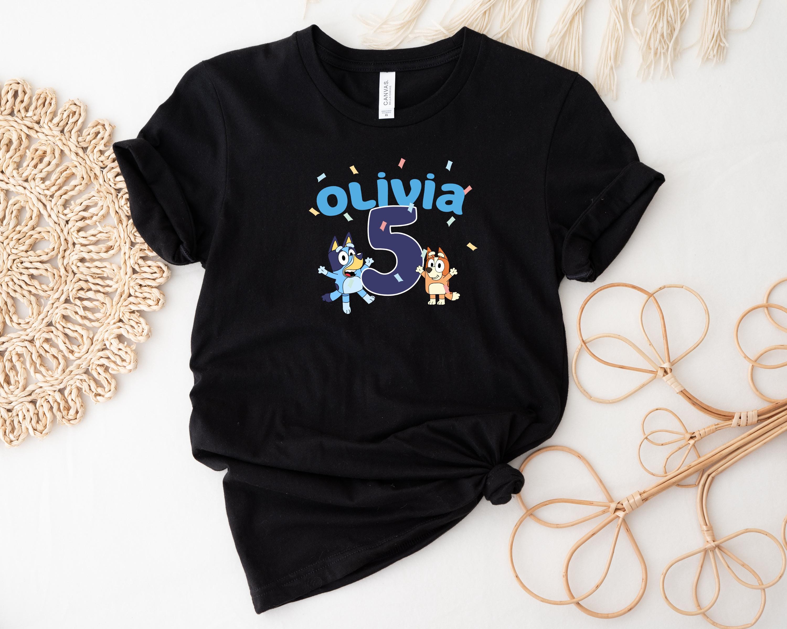 Blue Dog Birthday Girl Tee
