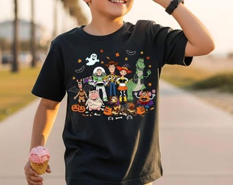 Toy Story Halloween Shirt | Woody Buzz Lightyear Trick or Treat Tee | Disney Kids Family
