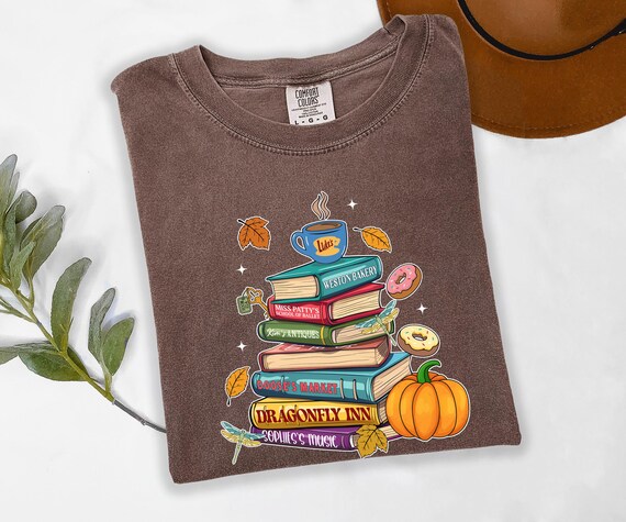 Fall Coffee T-shirt, Comfort Colors, Romantasy Gift, Bookish Shirt, Cozy Reader Shirt, Autumn Shirt, Coffee Lover Shirt, Bookworm Shirt