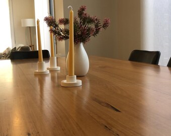 Handgemachte Kerzenhalter aus Beton: Moderne minimalistische Tischdekoration, Hochzeitsdeko | Kerzenhalter