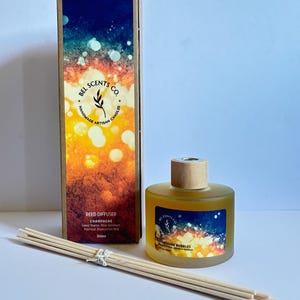 Reed Diffuser 200ml - Natural Pure Essential Oils - Scented Reed diffuser - Champagne Scent - Gift Ideas - Home Fragrance - Home Decor Gift