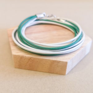 Mehrreihiges Armband aus echtem Leder, doppelt gewickeltes Armband