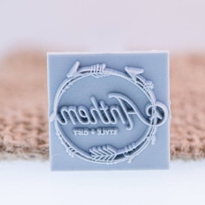 25x25mm / 1&quot; Custom Signature Stamp For PMC, Art Clay, Metal Clays & Polymer