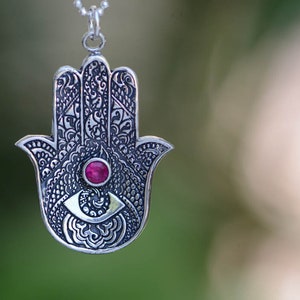 Hamsa Silver Pendant image 2