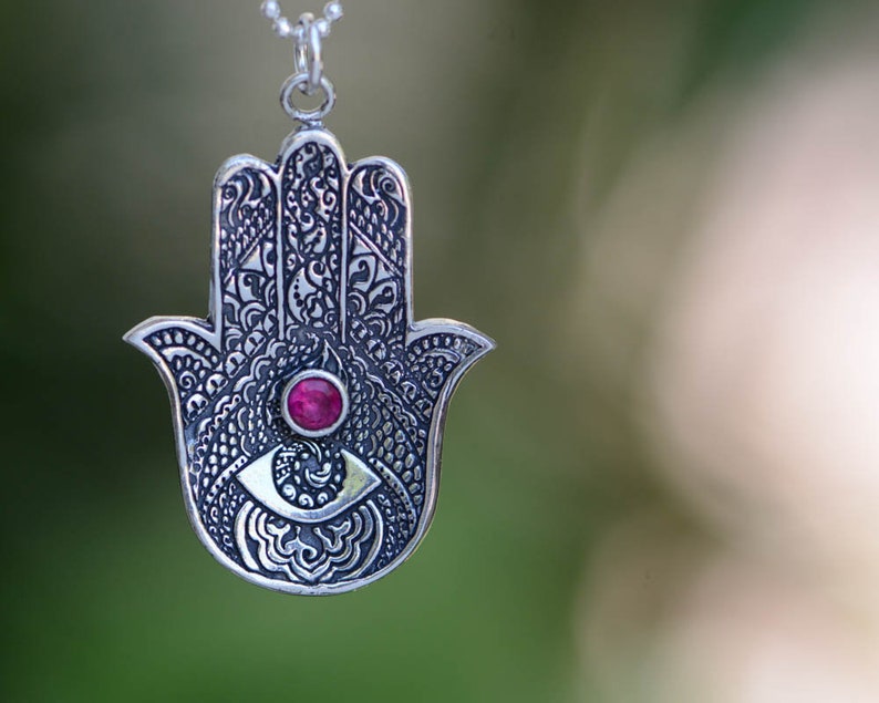 Hamsa Silver Pendant image 2