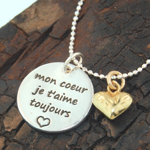 Love Amour Mon Coeur Je T Aime Toujours Pendant Etsy