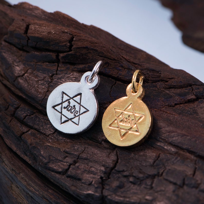 Never Again Is Now & Star Of David, Jewish Star Double Sided Charm image 3