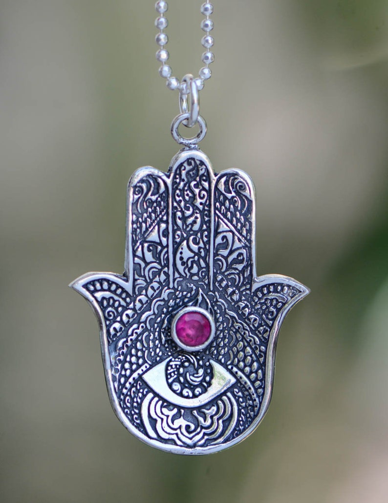 Hamsa Silver Pendant image 3