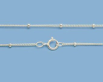 Sterling Silver  / Gold Filled Satellite 1mm Chain with 1.9mm Ball