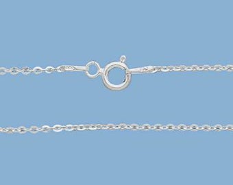 Sterling Silver Dia Chain, Cut Flat Cable 1.4mm
