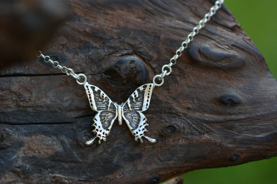 Sterling Silver Butterfly Necklace 2 - Etsy