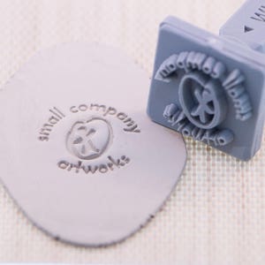 13mm x13mm Custom Signature Stamp For PMC, Art Clay, Metal Clays & Polymer Clay image 7